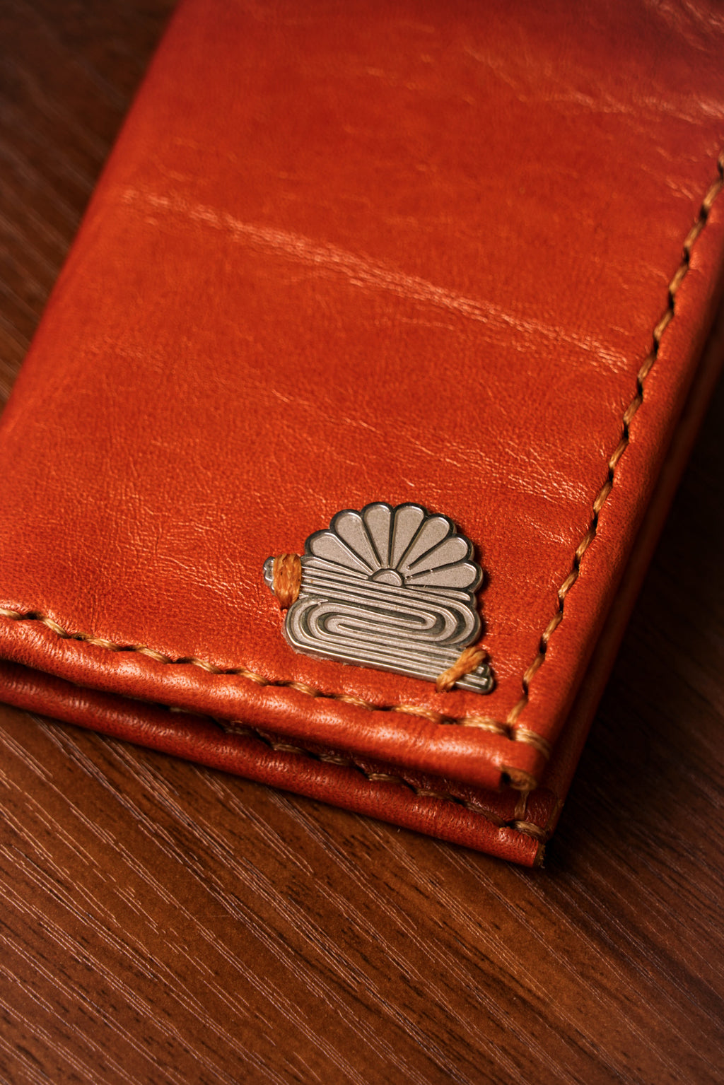 Leather Bi-Fold Cardholder - Cognac