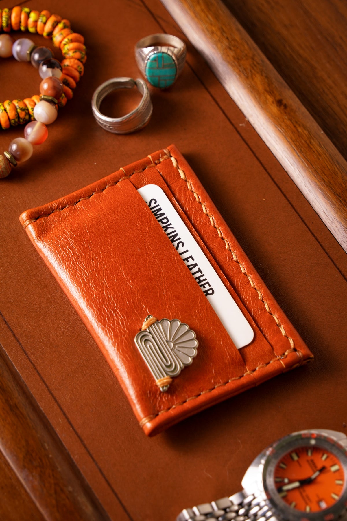 Leather Cardholder - Cognac