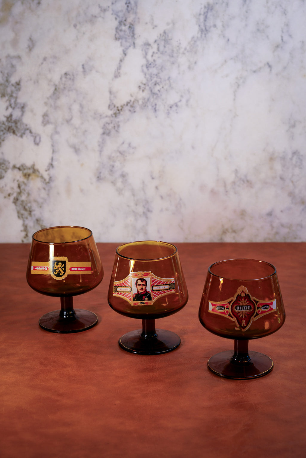 Dutch Cigar Band Cognac Snifter Glasses (Set of 6)