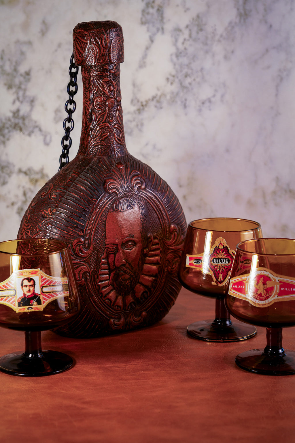 Dutch Cigar Band Cognac Snifter Glasses (Set of 6)