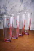 Vintage Budweiser "Bowtie" Glasses (Set of 4)
