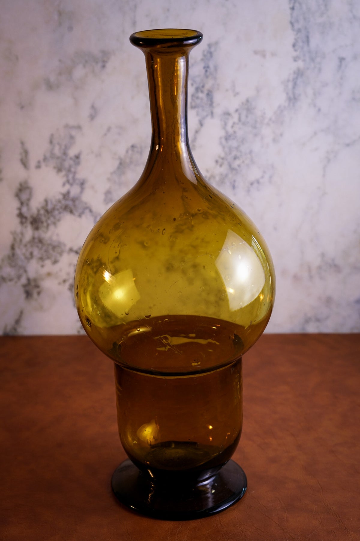 Mid Century Modern Handblown Glass Vase