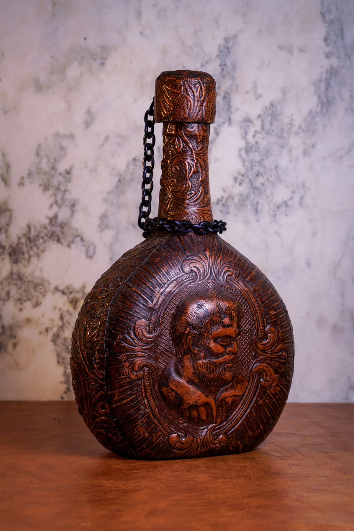 Vintage "Miguel de Cervantes" Leather Decanter