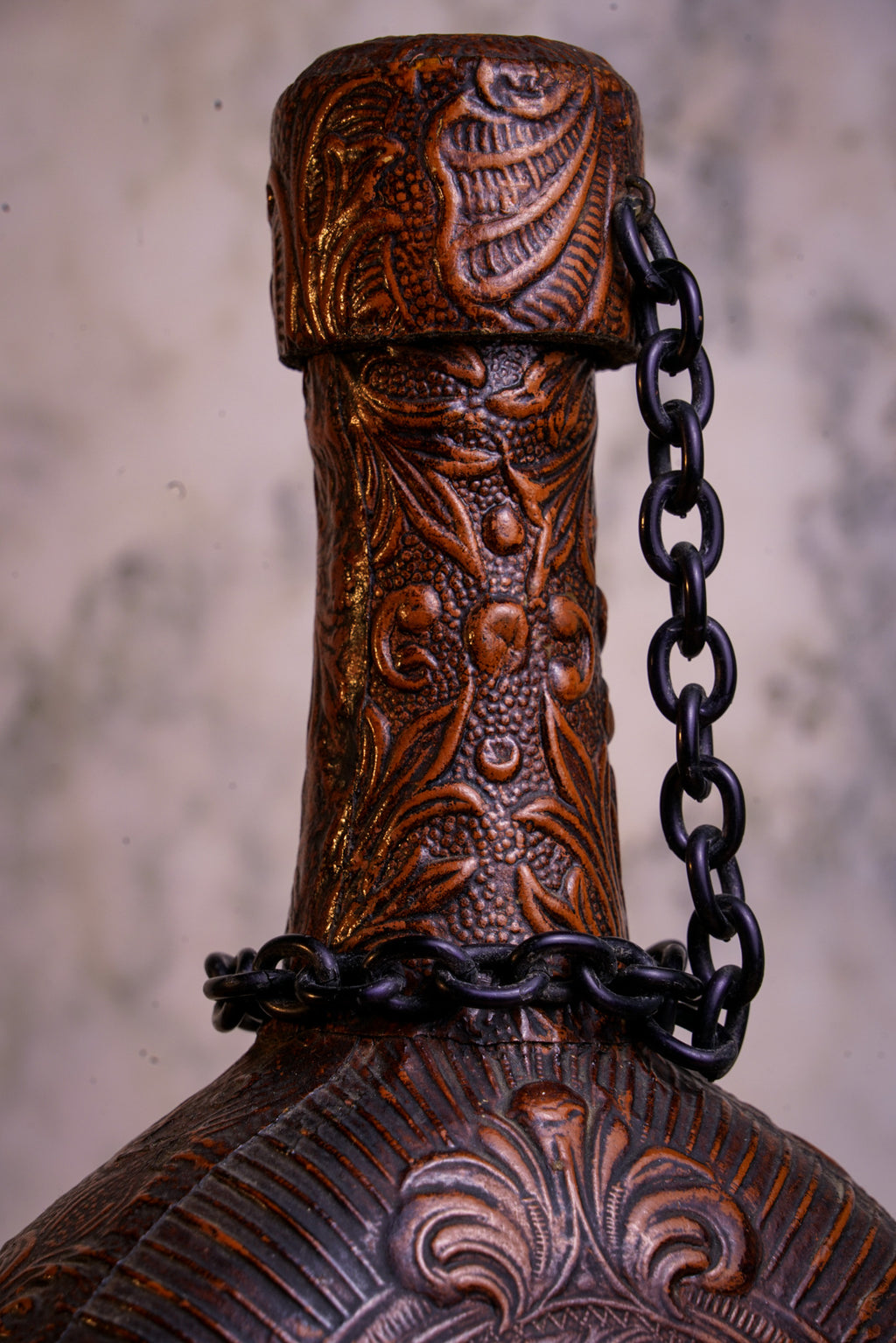 Vintage "Miguel de Cervantes" Leather Decanter