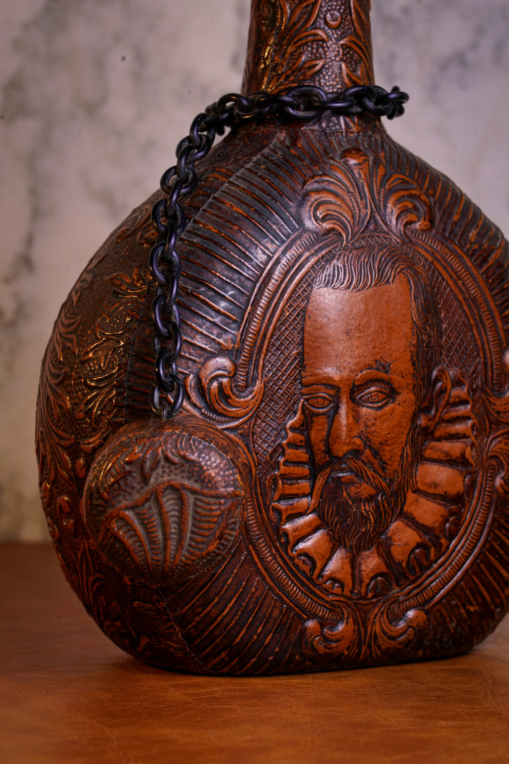 Vintage "Miguel de Cervantes" Leather Decanter