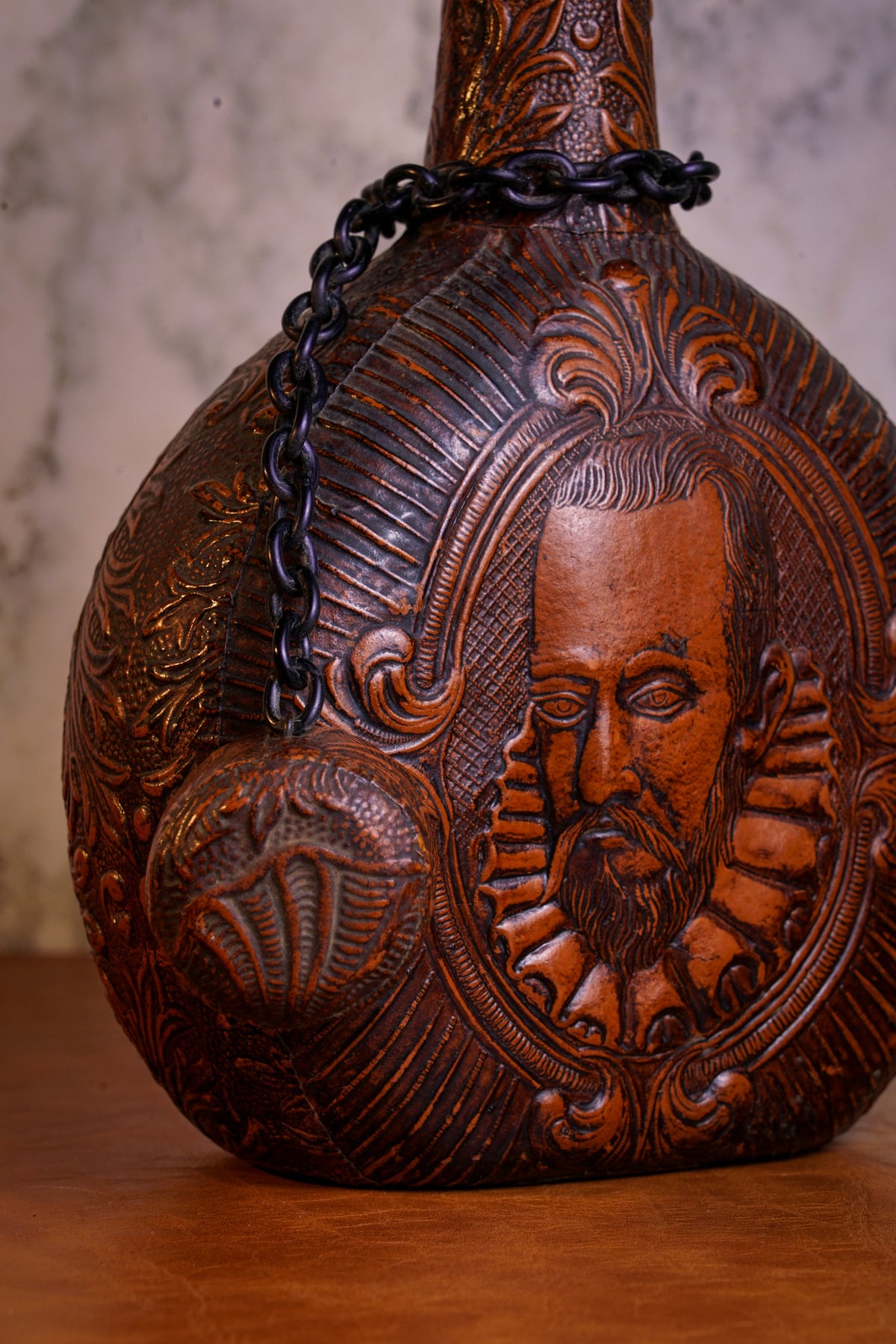 Vintage "Miguel de Cervantes" Leather Decanter