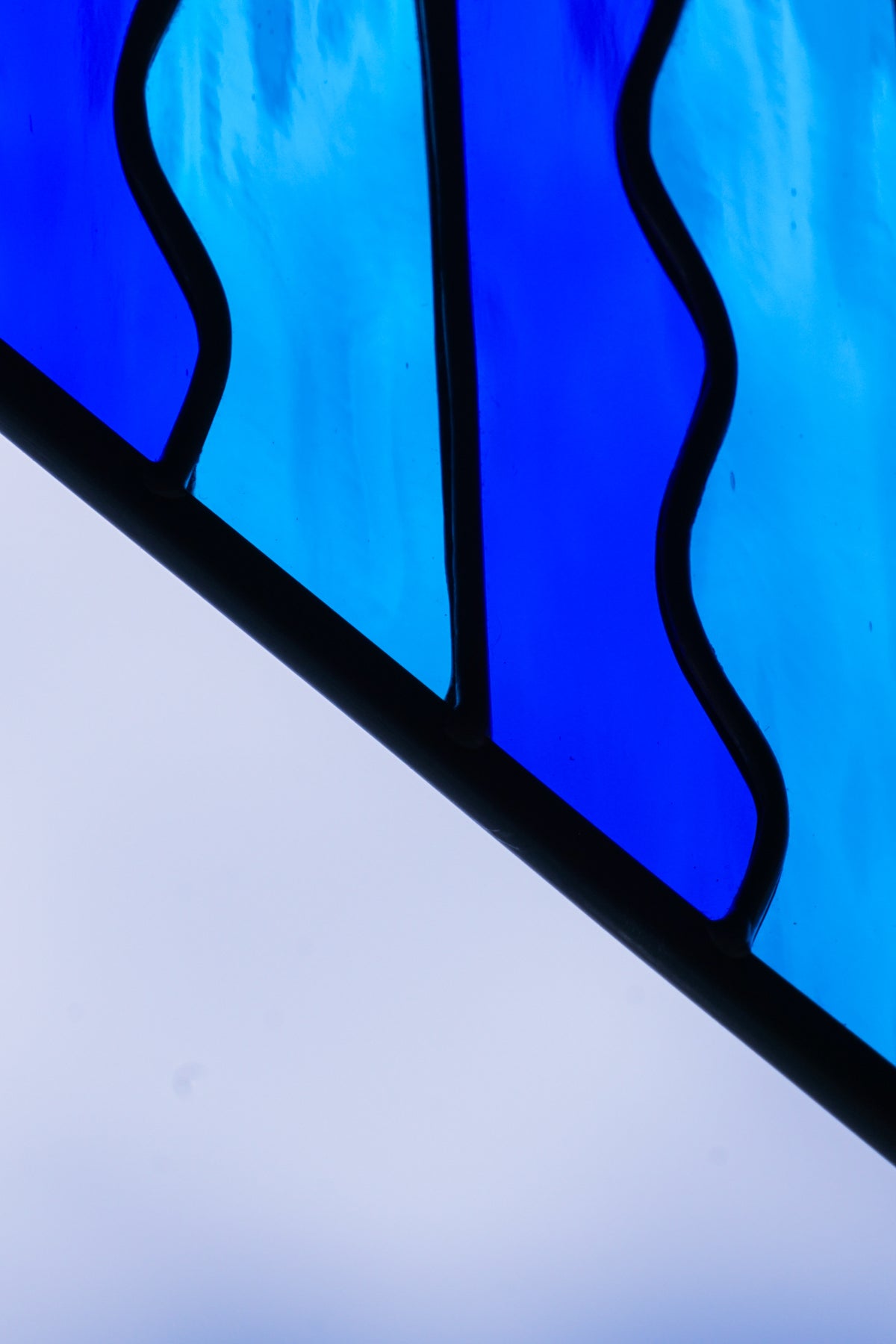 "Waves" Corner Pane Set - Stained Glass
